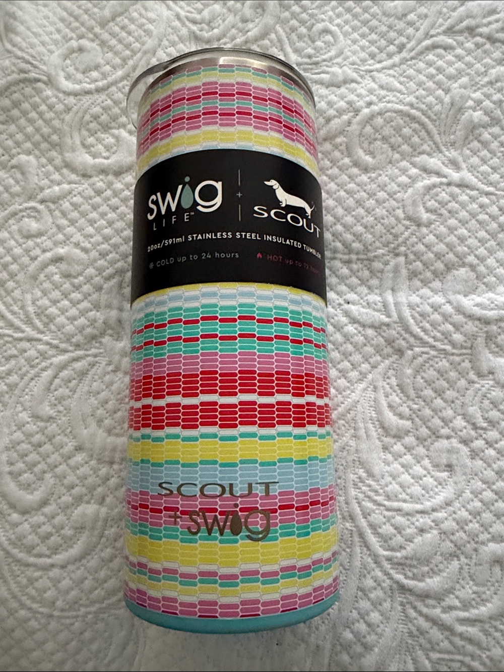Swig Life Scout Insulated Tumbler - Pastel Stripe